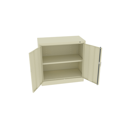 TENNSCO Unassembled Under-Counter Hgt Strg Cabinet, 36"Wx18"Dx36"H, Chmpgn/Putty 1436-CPY